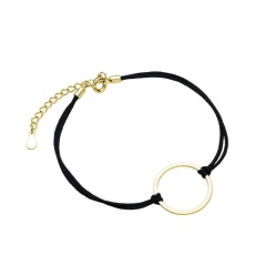 srebrna-bransoletka-pr-925-z-czarnym-sznurkiem-pozlacane-kolko