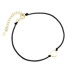 srebrna-pr-925-pozlacana-bransoletka-z-czarnym-sznurkiem-serce