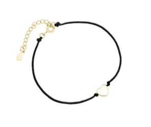 srebrna-pr-925-pozlacana-bransoletka-z-czarnym-sznurkiem-serce