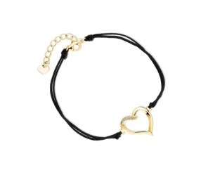 srebrna-pr-925-pozlacana-bransoletka-z-podwojnym-czarnym-sznurkiem-serce-z-cyrkoniami