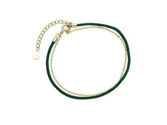 srebrna-bransoletka-925-pozlacana-z-ciemnozielonym-sznurkiem-Z1704BG_DG