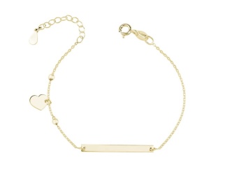 pozlacana-bransoletka-z-blaszka-i-serduszkiem-pr-925-z-regulacja