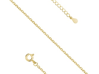 pozłacany łańcuszek srebrny 925 ankier łańcuszek ankier diamentowany srebro 925 srebrny łańcuszek ankier pozłacany pod zawieszkę elegancki łańcuszek srebrny diamentowany łańcuszek srebro 925 klasyczny splot ankier pozłacany łańcuszek srebrny na prezent