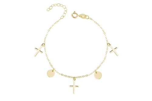 bransoletka-pr-925-koleczka-i-krzyzyki-pozlacana