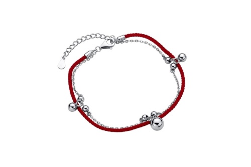 srebrna-pr-925-bransoletka-z-czerwonym-sznurkiem-kuleczki