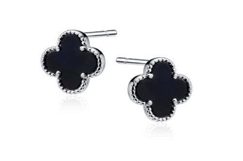 srebrne-kolczyki-z-onyksem-koniczynka