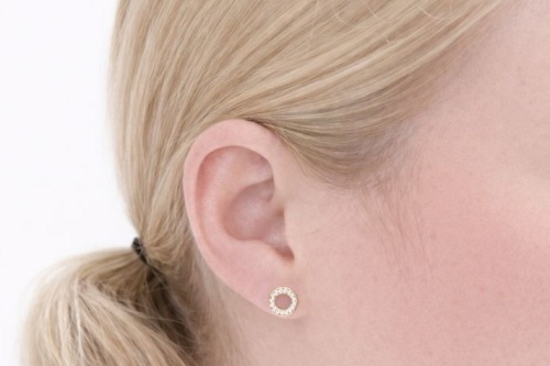 Srebrne okrągłe pozłacane kolczyki pr. 925 z białymi cyrkoniami srebrne-okragle-pozlacane-kolczyki-pr-925-z-bialymi-cyrkoniami