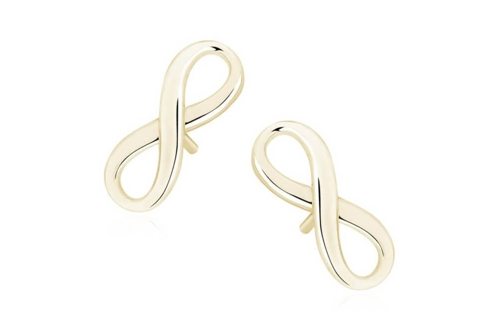 srebrne-kolczyki-nieskonczonosc-pozlacane