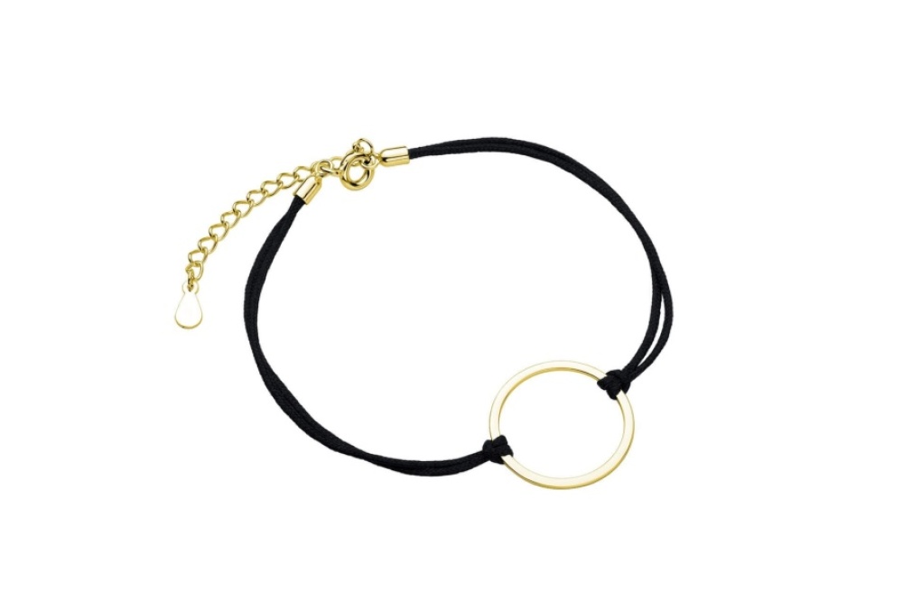 srebrna-bransoletka-pr-925-z-czarnym-sznurkiem-pozlacane-kolko