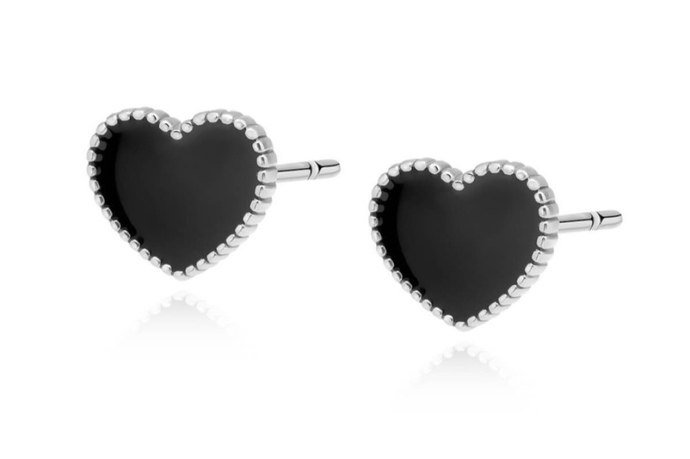 kolczyki_serce-czarne-z-kuleczkami-srebrne_947160038_1