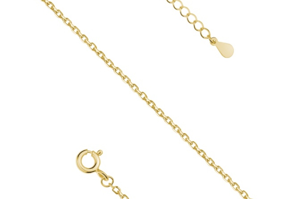 pozłacany łańcuszek srebrny 925 ankier łańcuszek ankier diamentowany srebro 925 srebrny łańcuszek ankier pozłacany pod zawieszkę elegancki łańcuszek srebrny diamentowany łańcuszek srebro 925 klasyczny splot ankier pozłacany łańcuszek srebrny na prezent