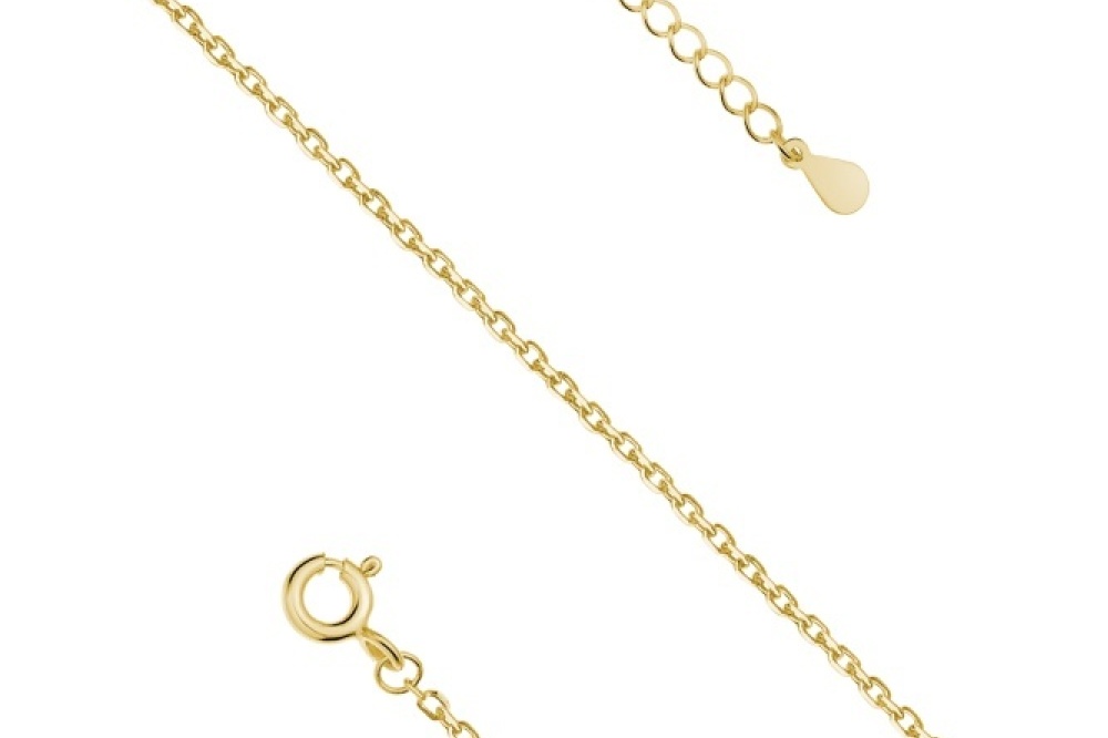 pozłacany łańcuszek srebrny 925 ankier łańcuszek ankier diamentowany srebro 925 srebrny łańcuszek ankier pozłacany pod zawieszkę elegancki łańcuszek srebrny diamentowany łańcuszek srebro 925 klasyczny splot ankier pozłacany łańcuszek srebrny na prezent